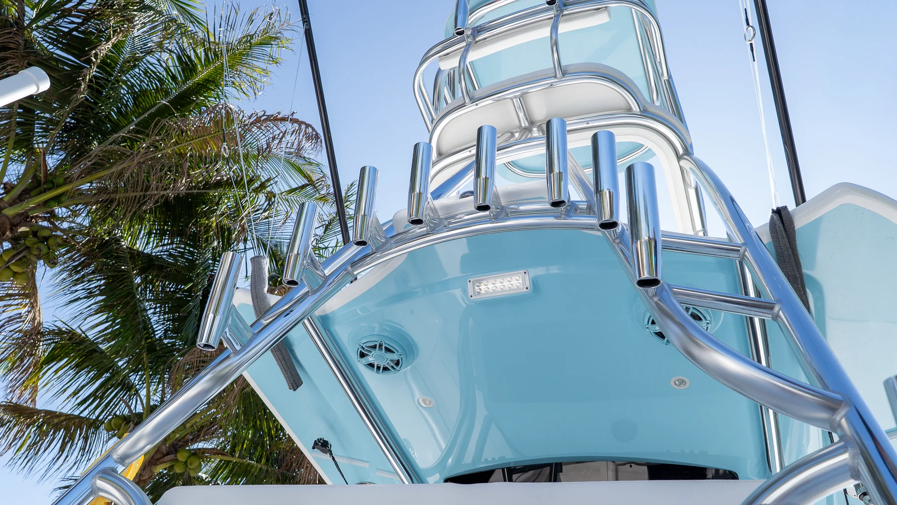 Boat detailing near Lighthouse Point, FL